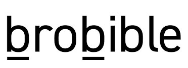 black and white brobible logo